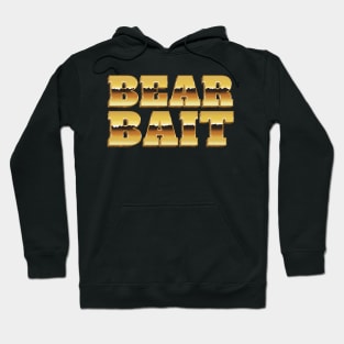 Bear Bait - Gold Metallic Text Gay Pride Design Hoodie